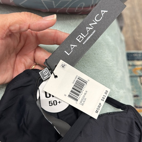 NWT • La Blanca • One Piece Swimsuit Island Goddess Shirred Side Suit • Size 8 • - Picture 7 of 10